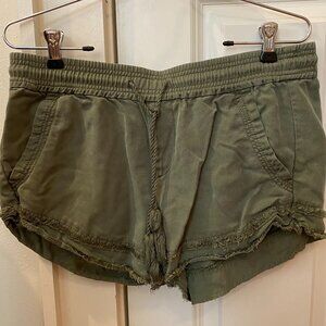 Women's Loft Army Green Cargo Shorts